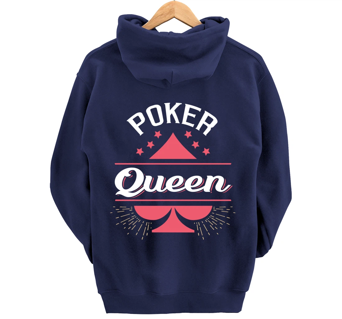 Poker Queen Shirt Queen of Spades Femal Poker Player Gift Pullover Hoodie