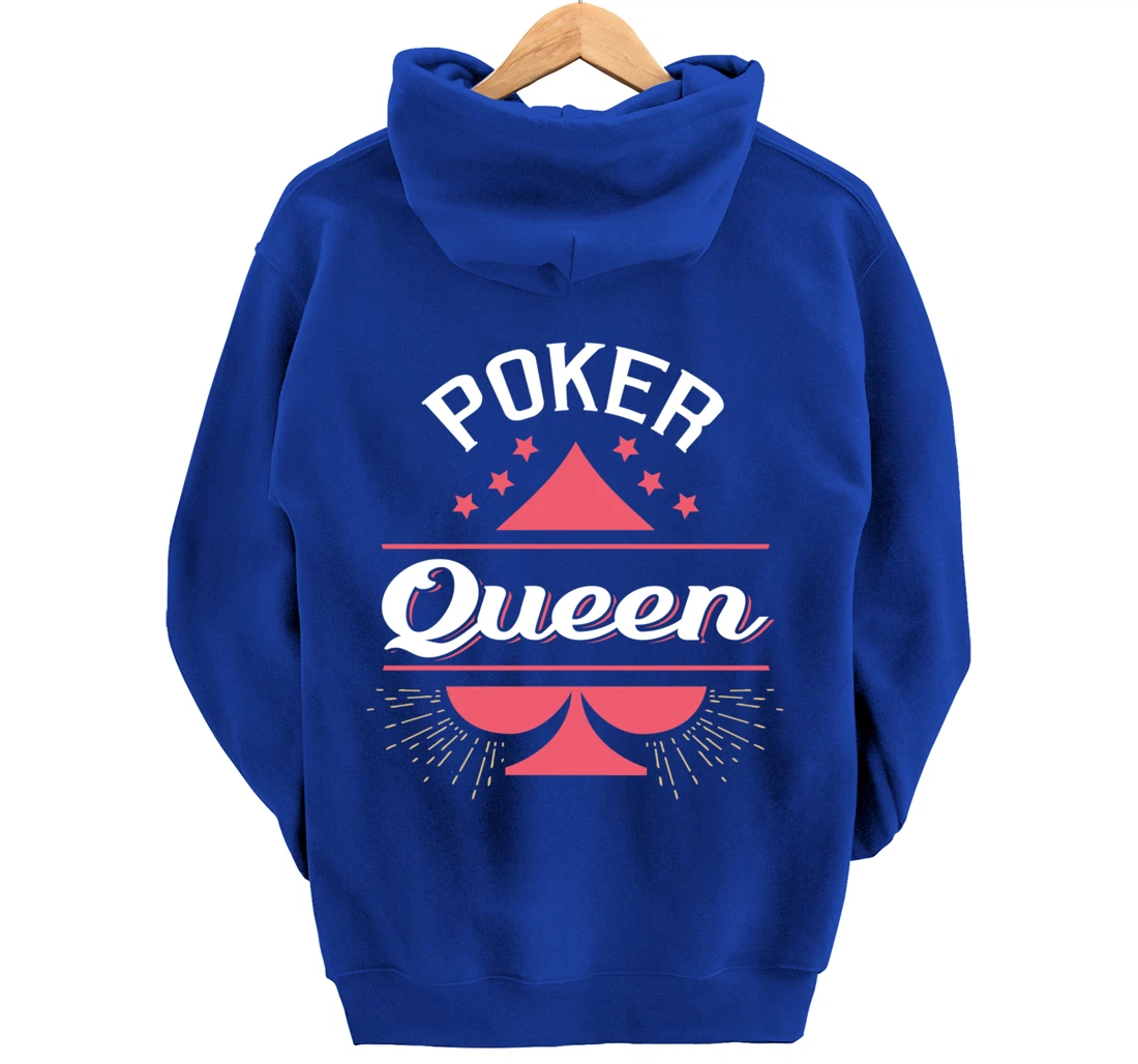 Poker Queen Shirt Queen of Spades Femal Poker Player Gift Pullover Hoodie