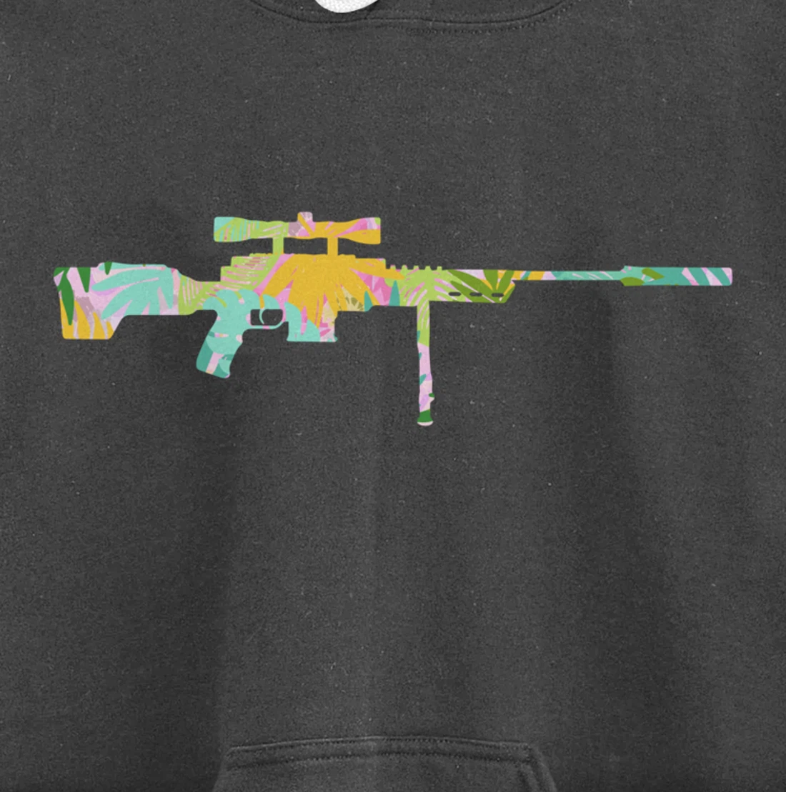 Tropical Gun Lover Firearm Beach Hawaiian Gift Sniper Rifle Pullover Hoodie