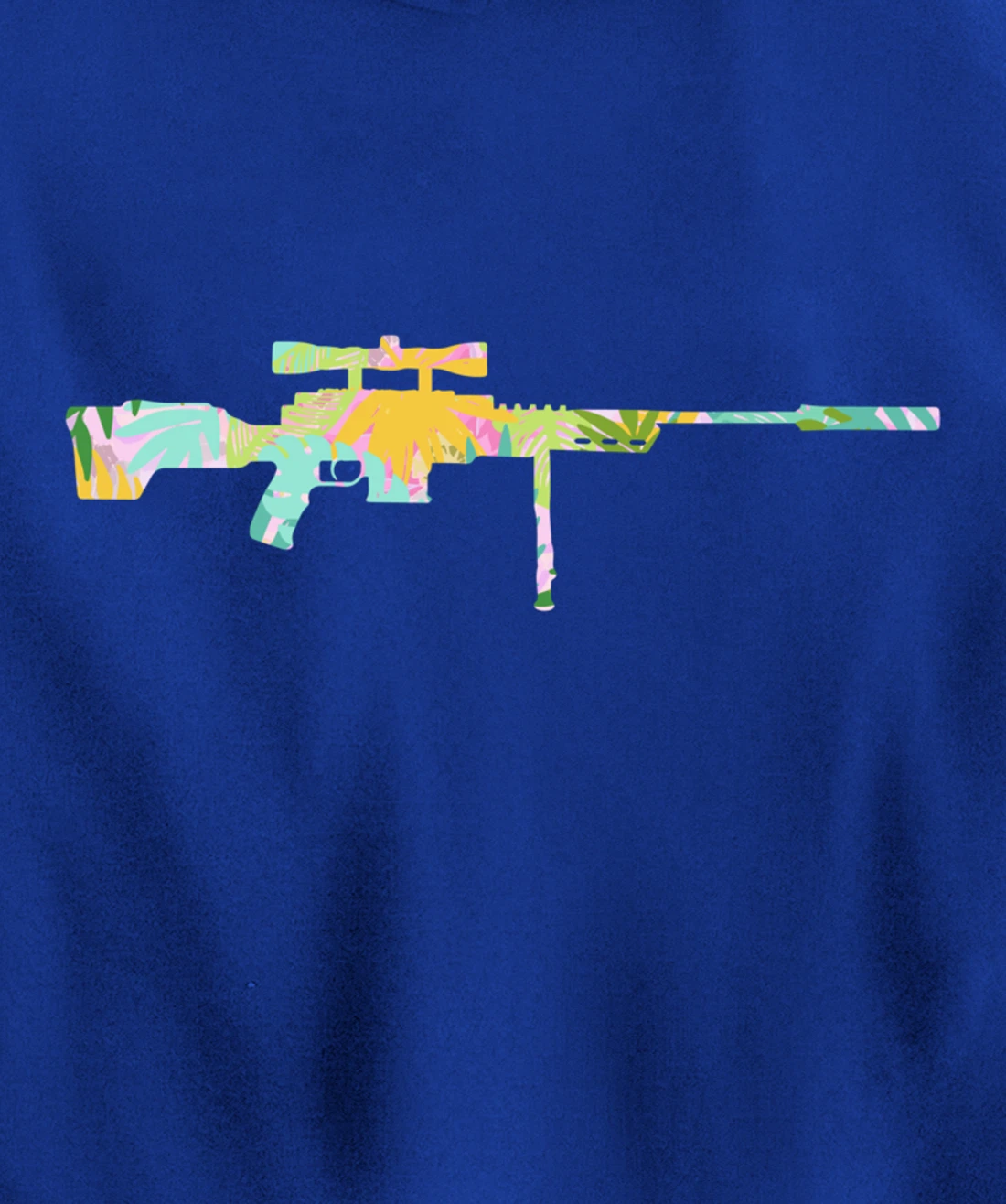 Tropical Gun Lover Firearm Beach Hawaiian Gift Sniper Rifle Pullover Hoodie