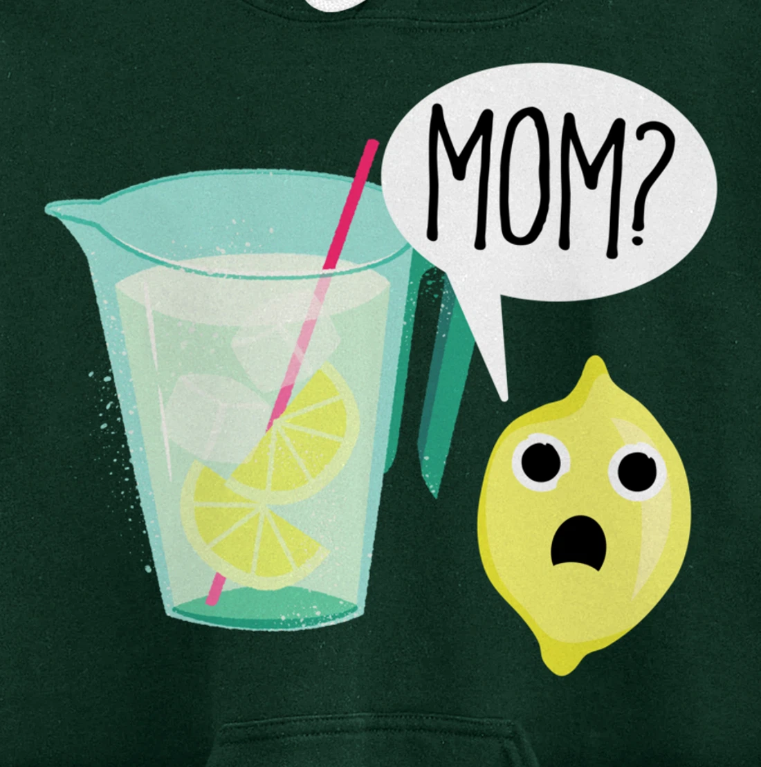 Lemon and Lemonade Mom Dark Sick Humor Funny Cartoon Pullover Hoodie