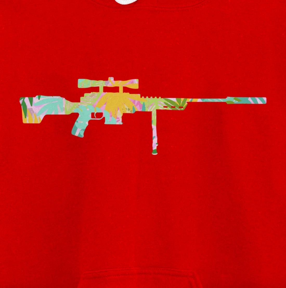 Tropical Gun Lover Firearm Beach Hawaiian Gift Sniper Rifle Pullover Hoodie