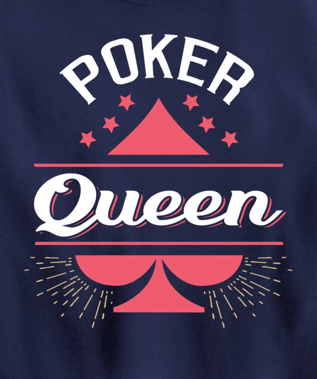 Poker Queen Shirt Queen of Spades Femal Poker Player Gift Pullover Hoodie