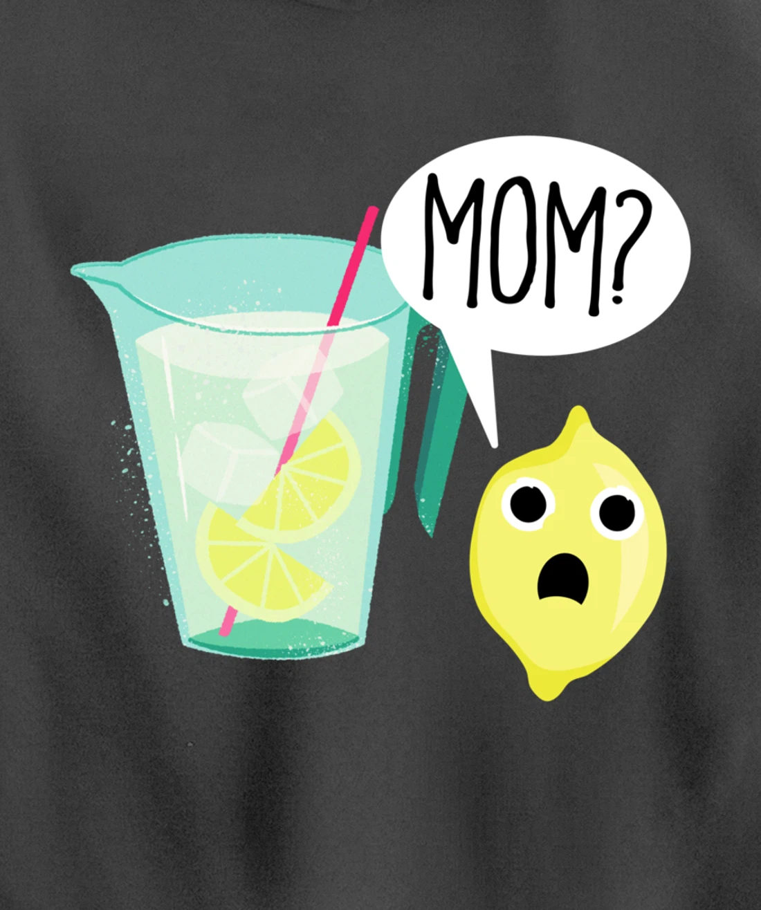 Lemon and Lemonade Mom Dark Sick Humor Funny Cartoon Pullover Hoodie