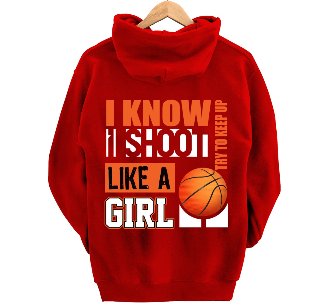 Girls Basketball Gifts for Teens Play Like a Girl Pullover Hoodie