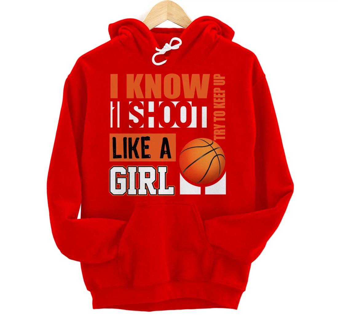 Girls Basketball Gifts for Teens Play Like a Girl Pullover Hoodie