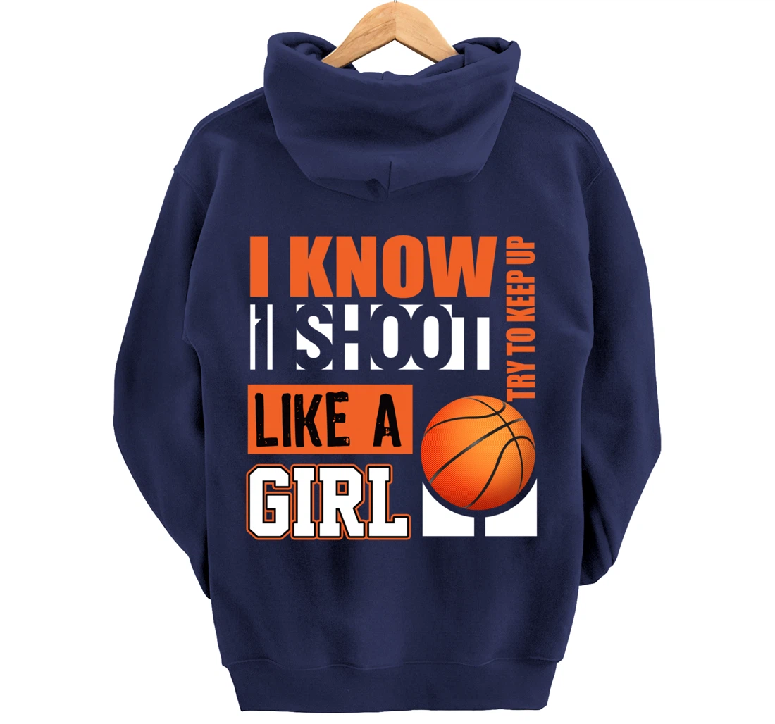 Girls Basketball Gifts for Teens Play Like a Girl Pullover Hoodie