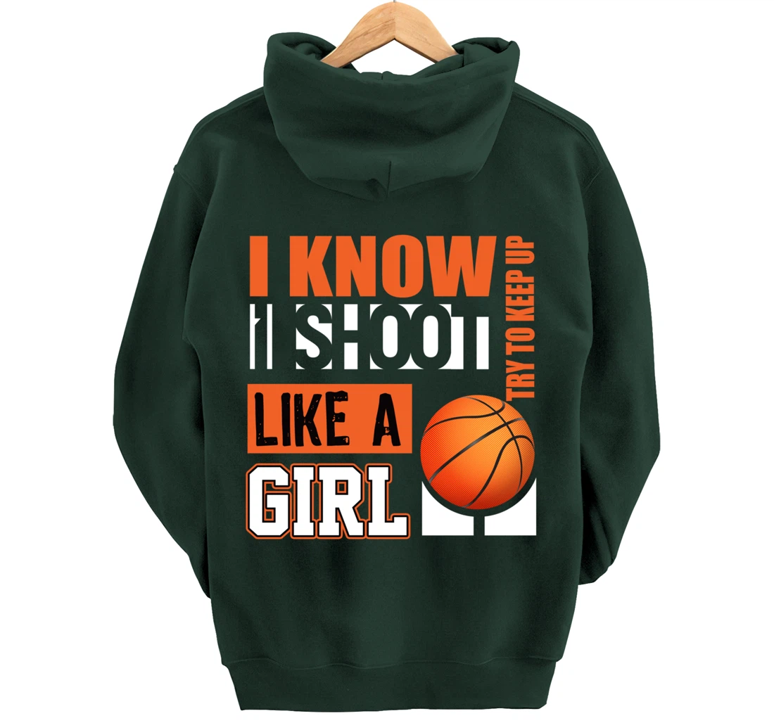 Girls Basketball Gifts for Teens Play Like a Girl Pullover Hoodie