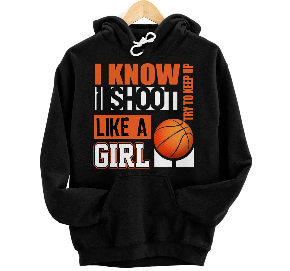 Girls Basketball Gifts for Teens Play Like a Girl Pullover Hoodie