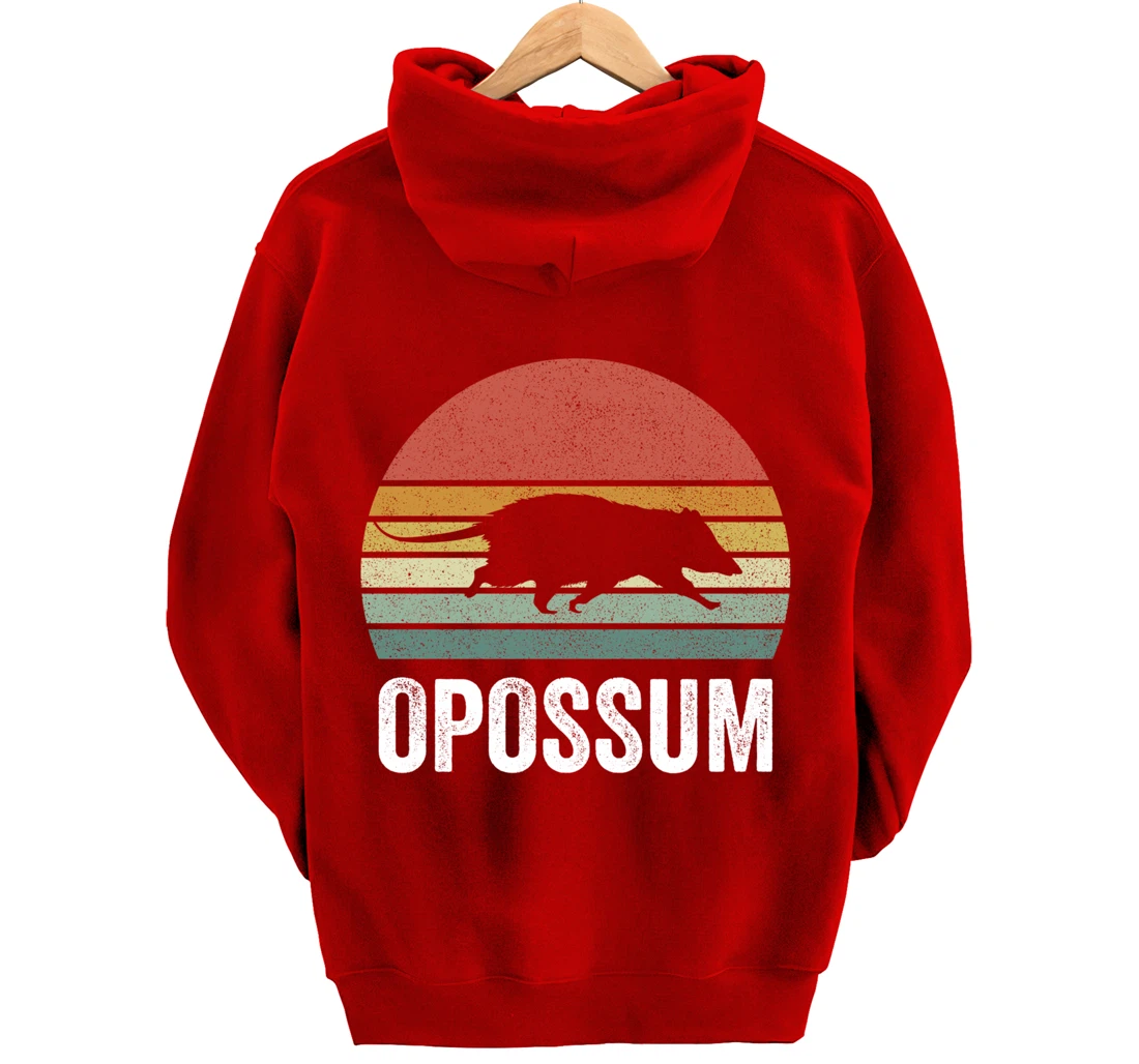 Retro Opossum Shirt Funny Animal Lover Gifts Vintage Pullover Hoodie