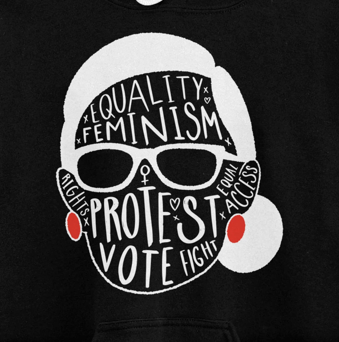 Notorious RBG Ruth Bader Ginsburg Feminist Gift Equal Rights Pullover Hoodie