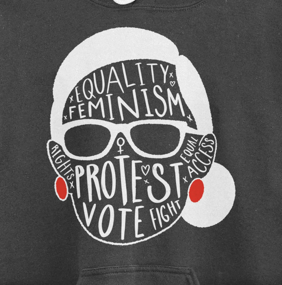 Notorious RBG Ruth Bader Ginsburg Feminist Gift Equal Rights Pullover Hoodie