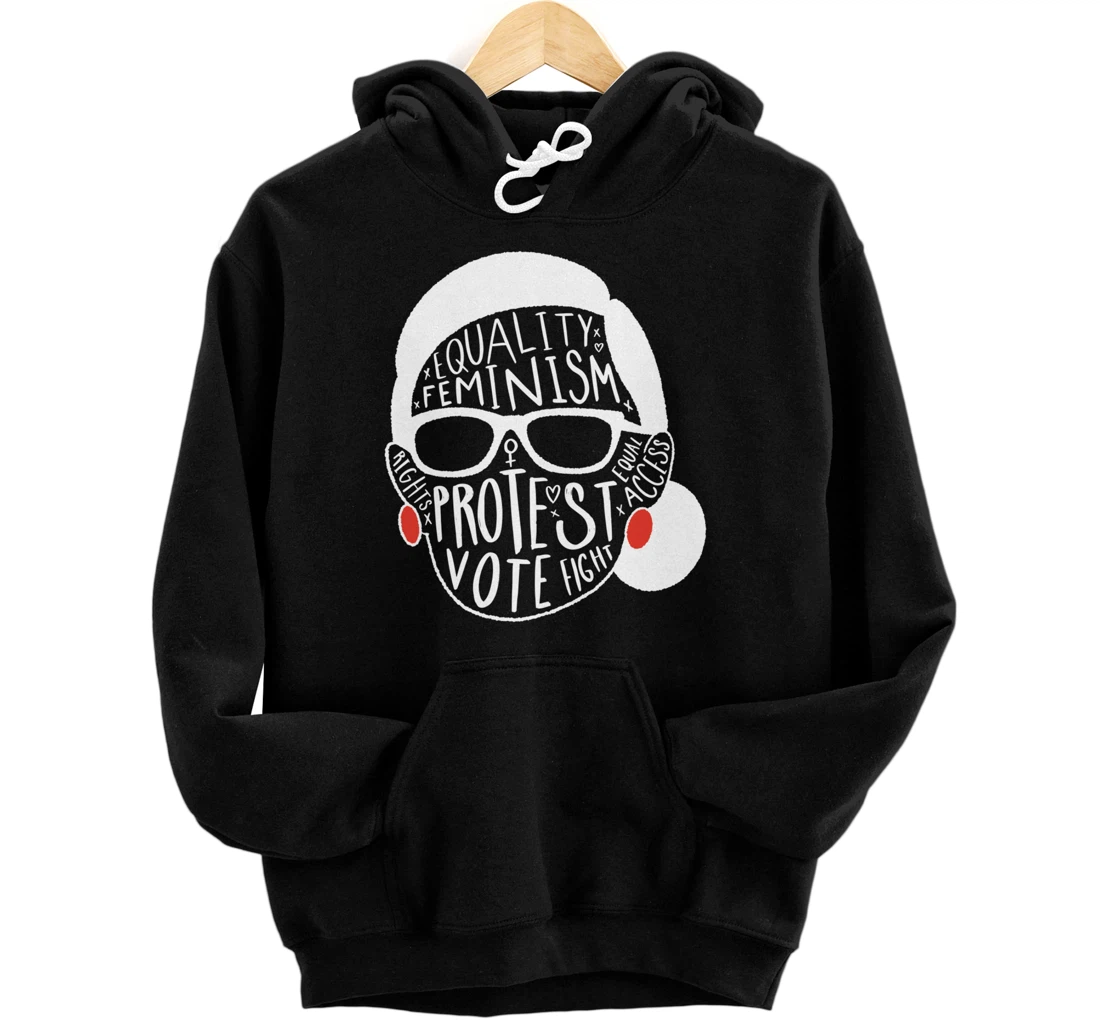 Notorious RBG Ruth Bader Ginsburg Feminist Gift Equal Rights Pullover Hoodie