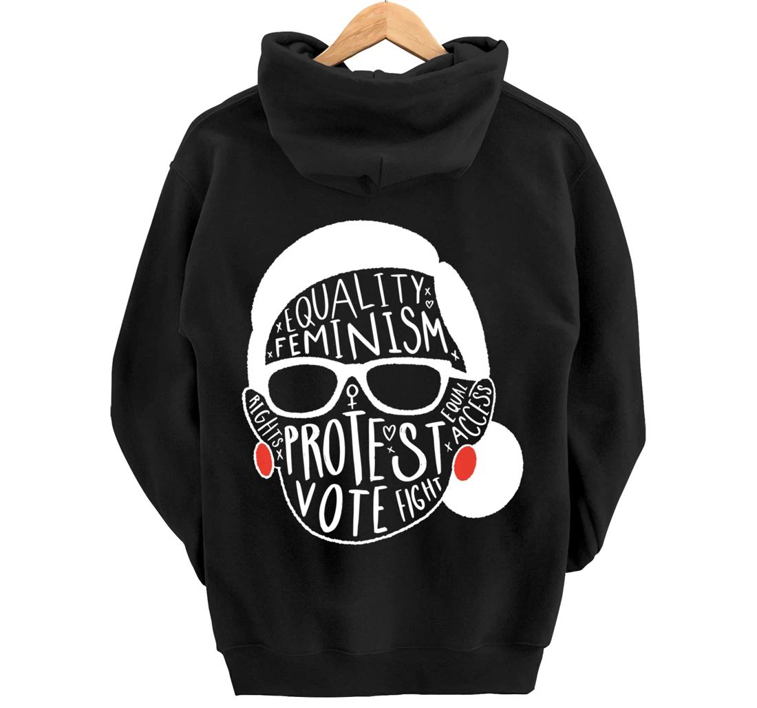 Notorious RBG Ruth Bader Ginsburg Feminist Gift Equal Rights Pullover Hoodie