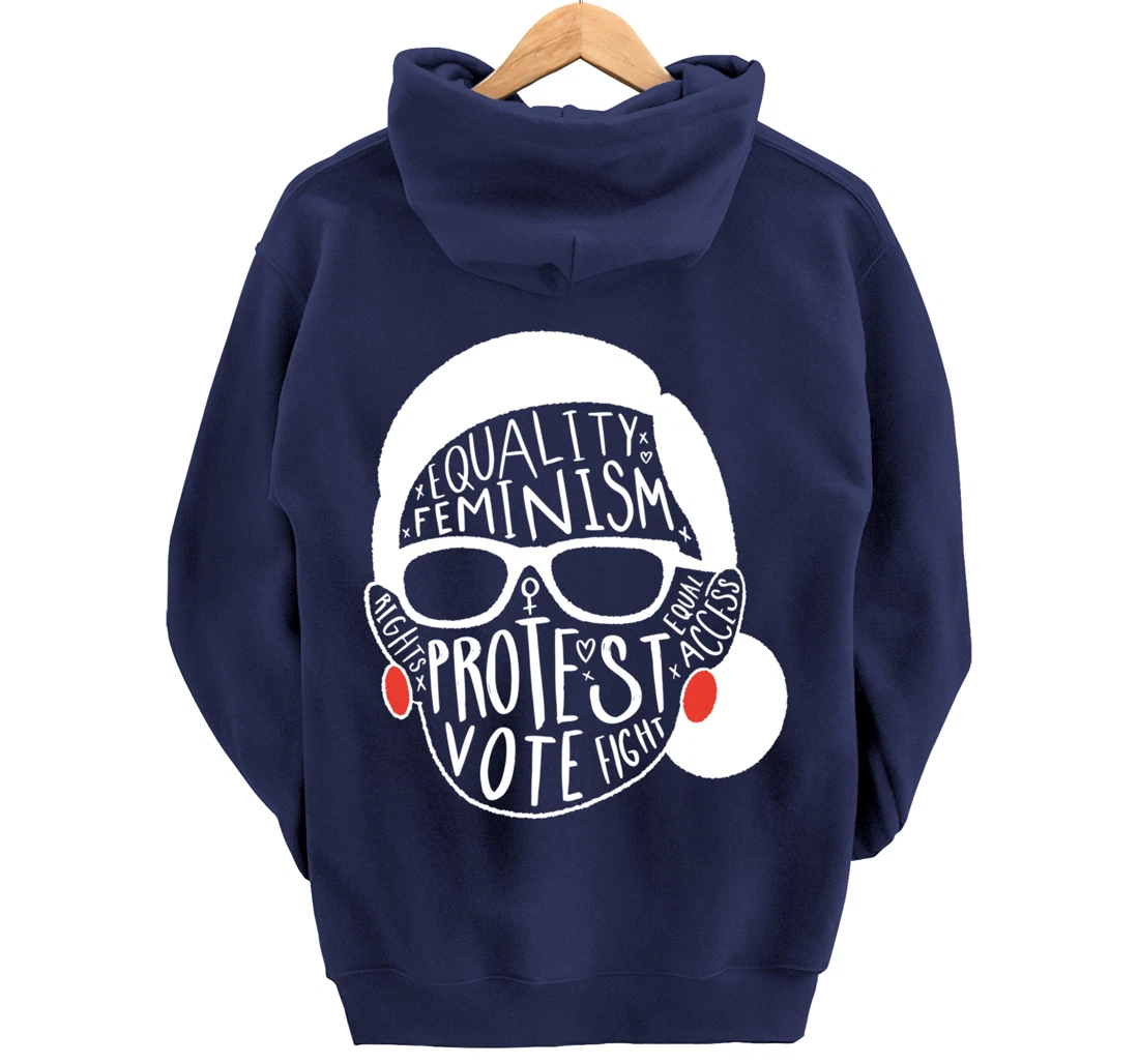 Notorious RBG Ruth Bader Ginsburg Feminist Gift Equal Rights Pullover Hoodie