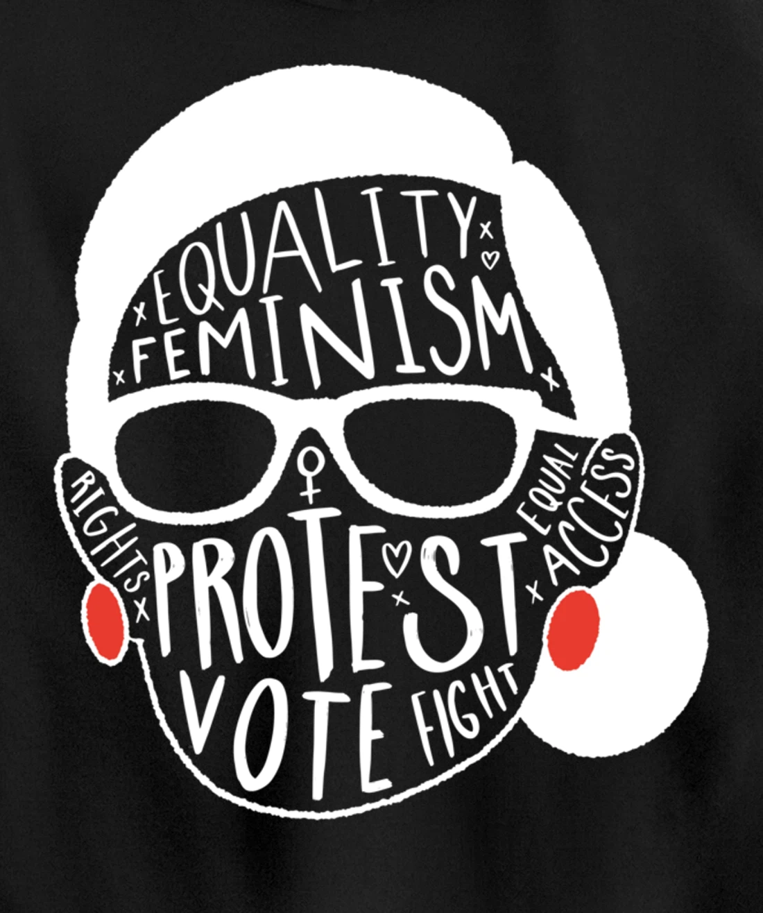 Notorious RBG Ruth Bader Ginsburg Feminist Gift Equal Rights Pullover Hoodie