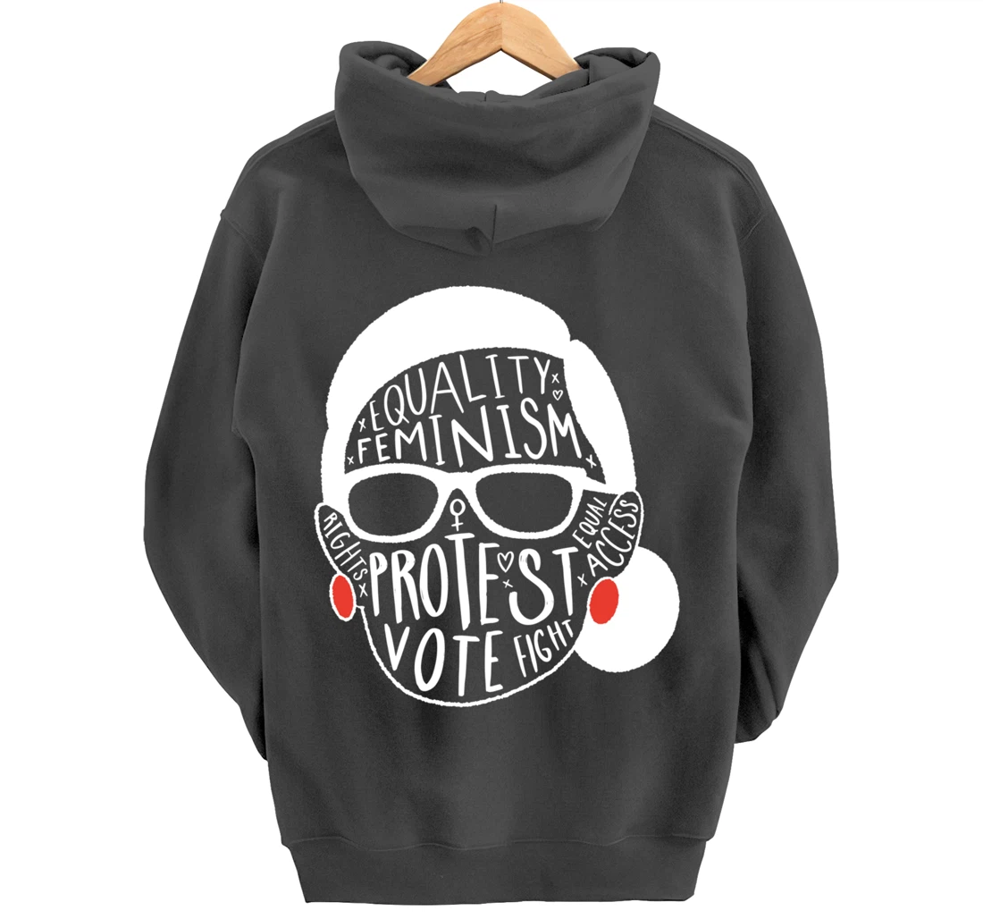 Notorious RBG Ruth Bader Ginsburg Feminist Gift Equal Rights Pullover Hoodie