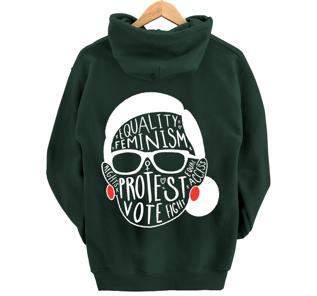 Notorious RBG Ruth Bader Ginsburg Feminist Gift Equal Rights Pullover Hoodie
