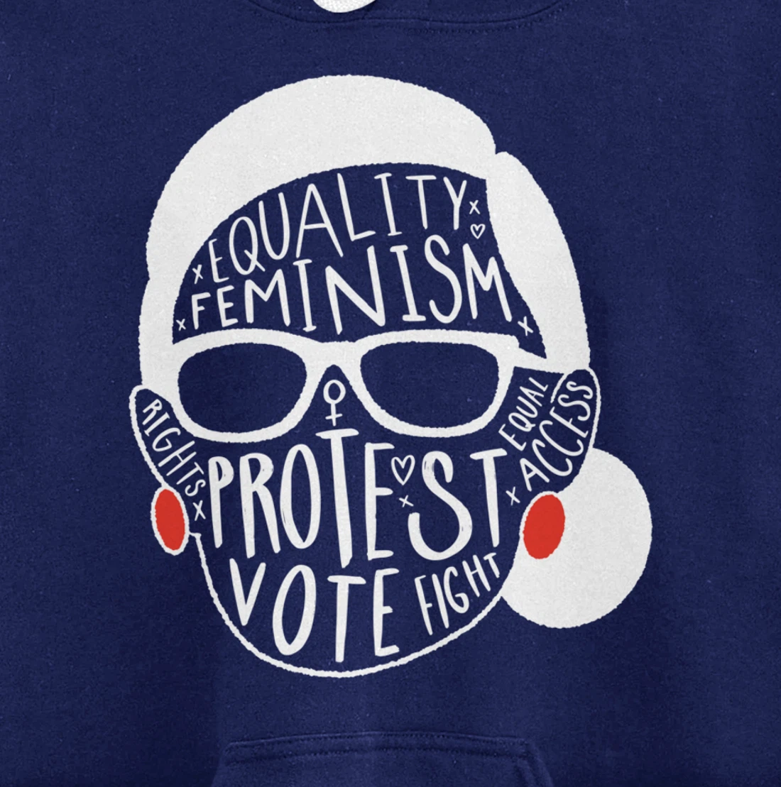 Notorious RBG Ruth Bader Ginsburg Feminist Gift Equal Rights Pullover Hoodie