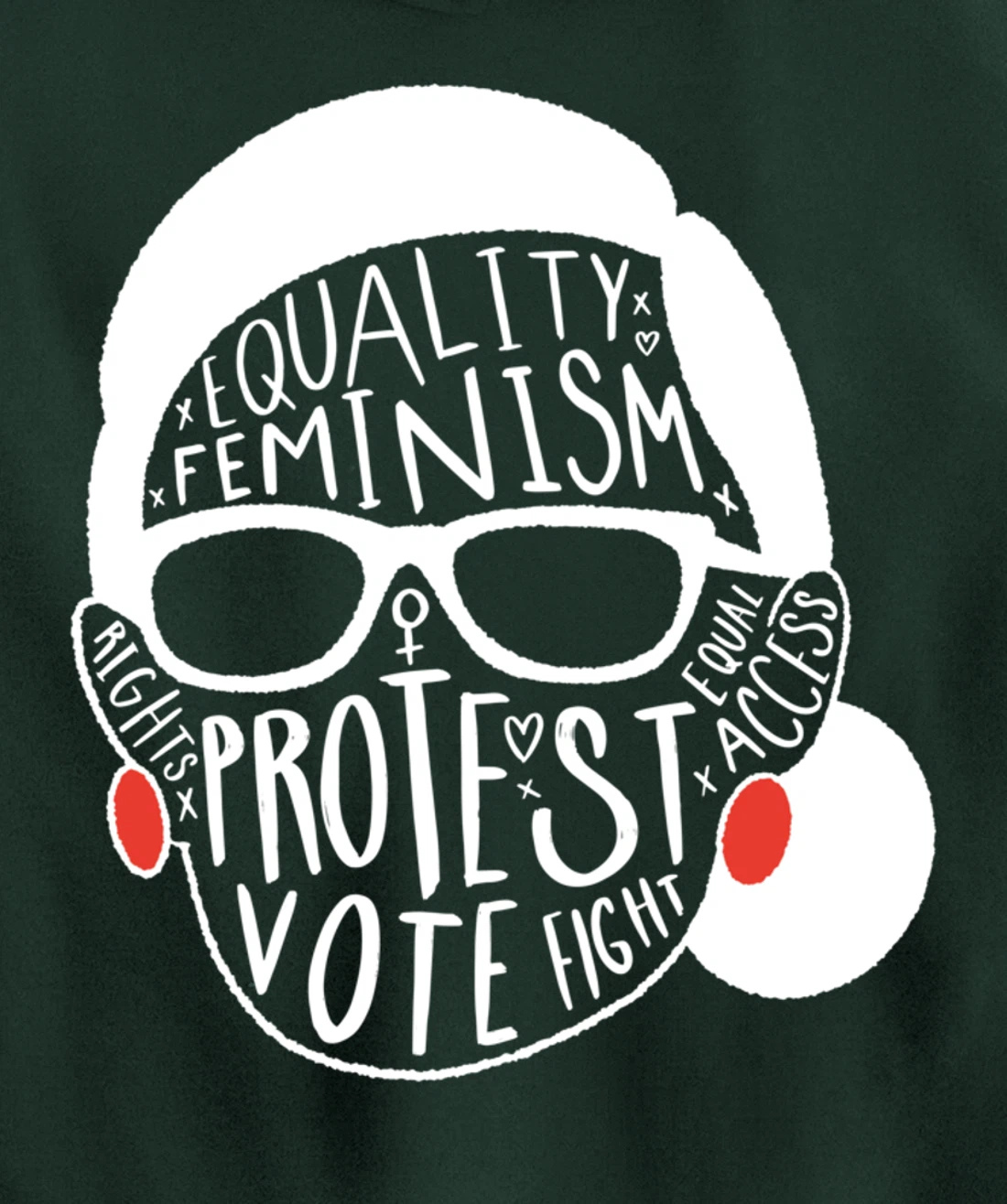 Notorious RBG Ruth Bader Ginsburg Feminist Gift Equal Rights Pullover Hoodie