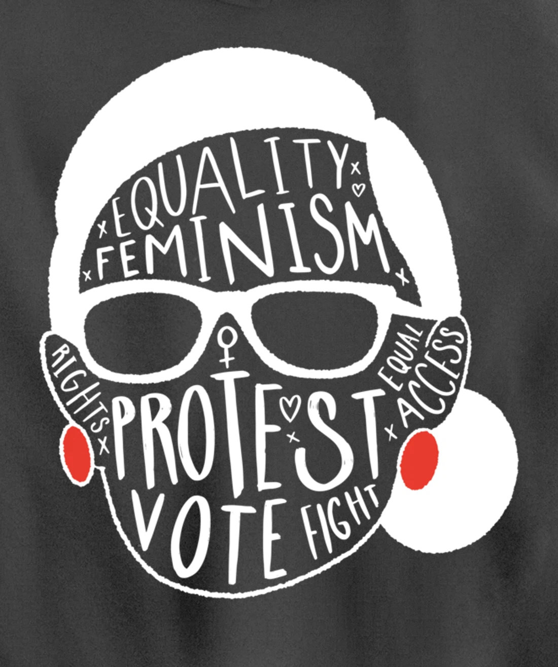 Notorious RBG Ruth Bader Ginsburg Feminist Gift Equal Rights Pullover Hoodie