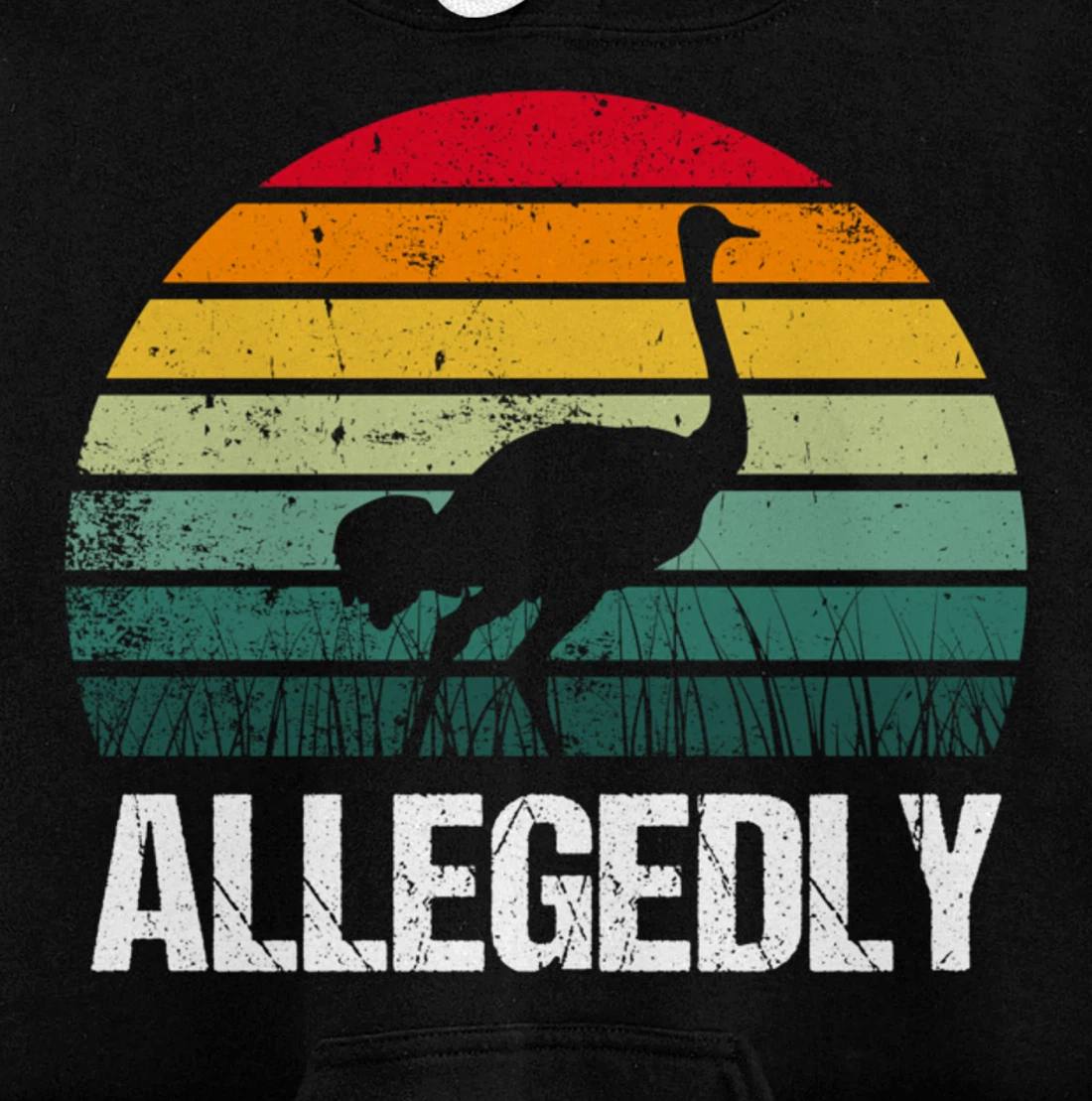 Allegedly Ostrich Funny Farmers Gift Pullover Hoodie
