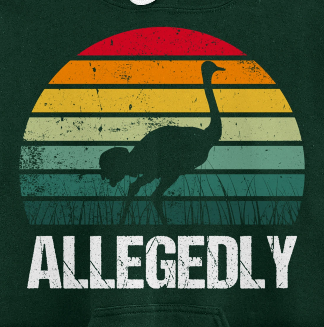 Allegedly Ostrich Funny Farmers Gift Pullover Hoodie