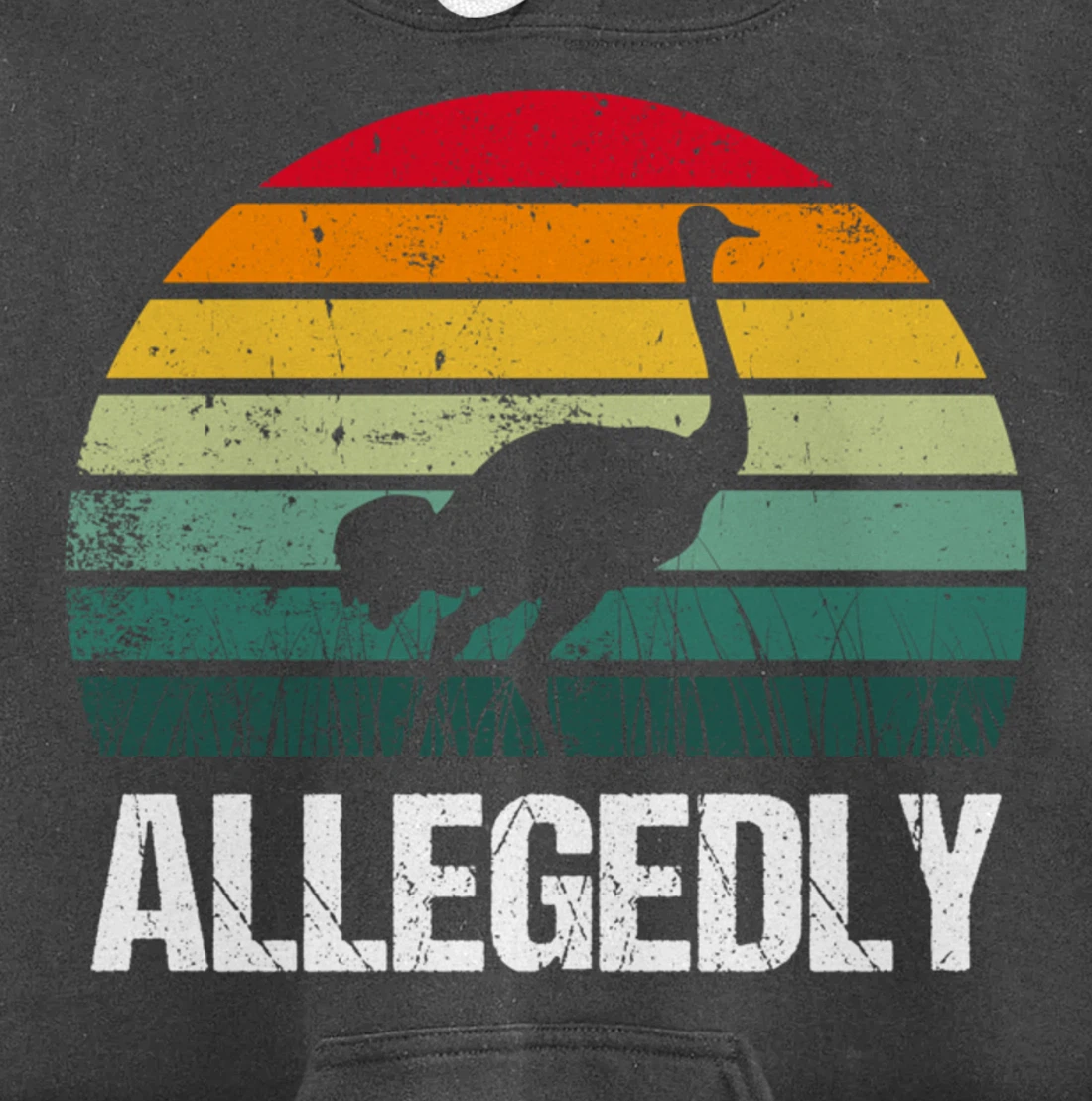 Allegedly Ostrich Funny Farmers Gift Pullover Hoodie