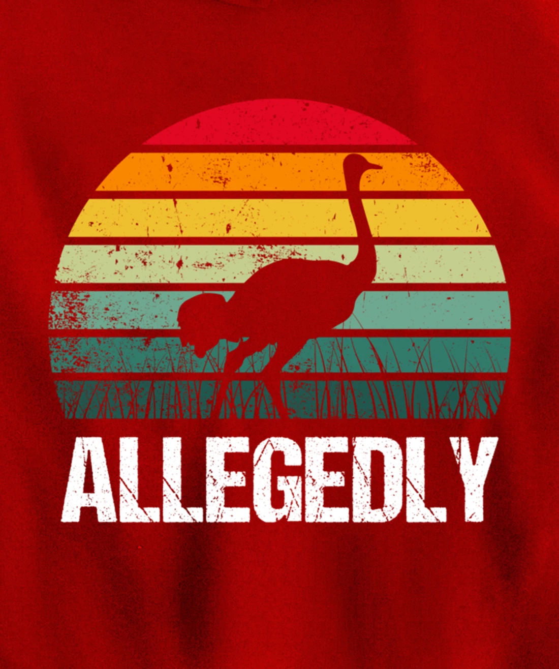 Allegedly Ostrich Funny Farmers Gift Pullover Hoodie