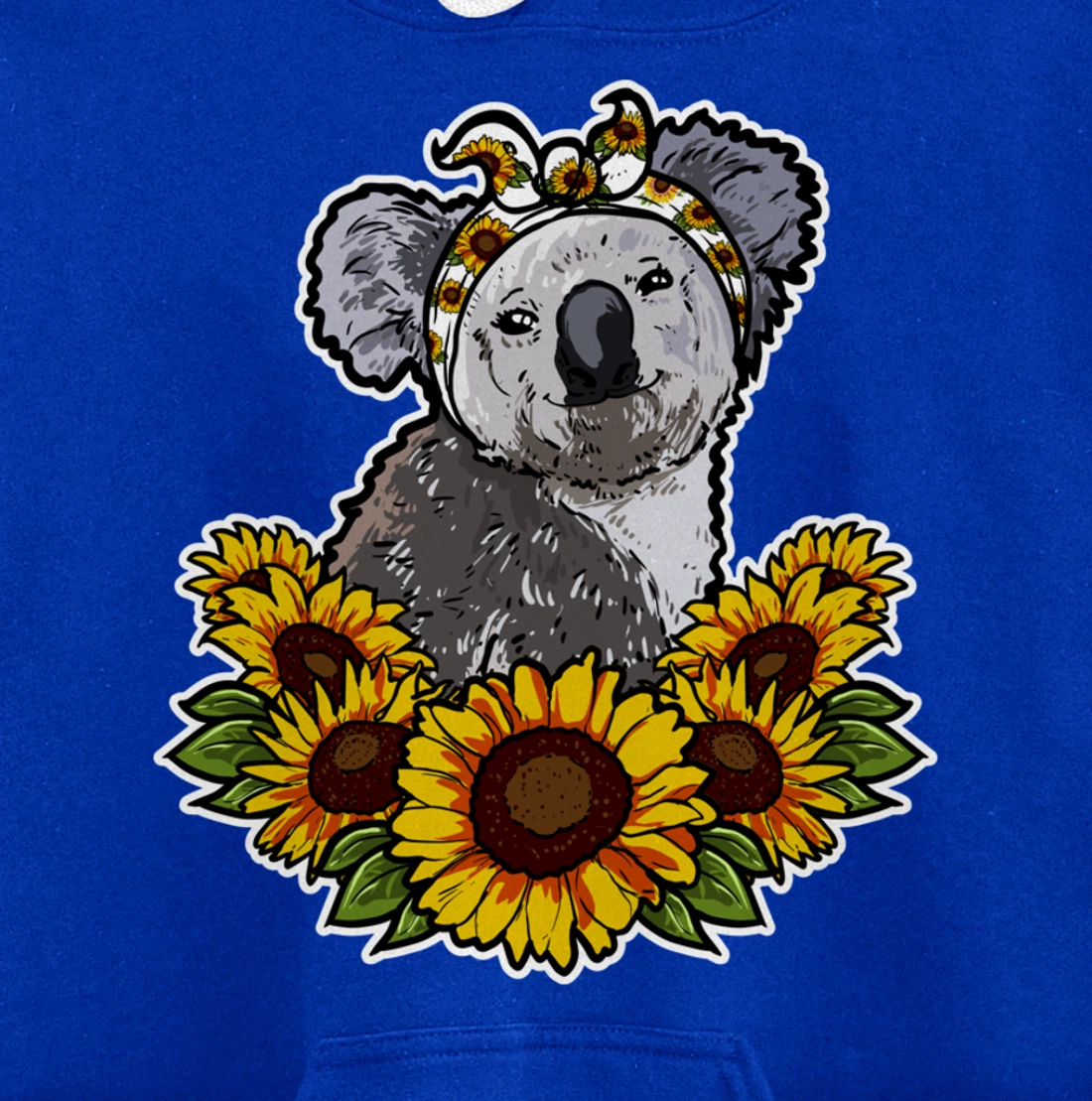 Cute Love Koala Bear Gift Sunflower Decor Koala Pullover Hoodie