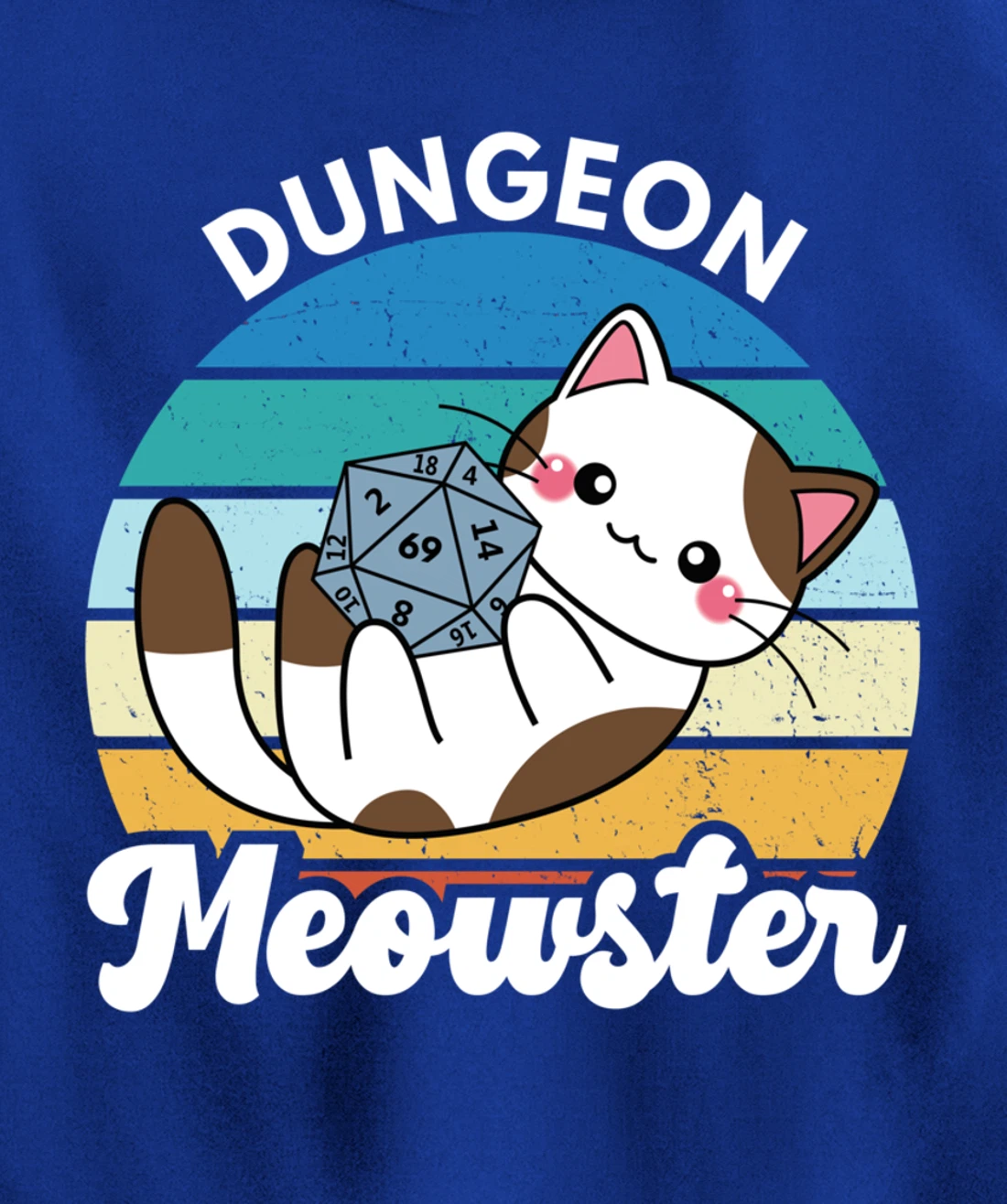 Dungeon Meowster Funny Gamer Cat Funny Board Game RPG Pullover Hoodie