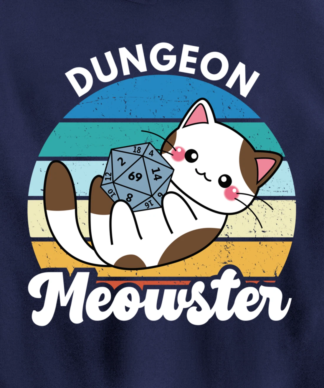 Dungeon Meowster Funny Gamer Cat Funny Board Game RPG Pullover Hoodie