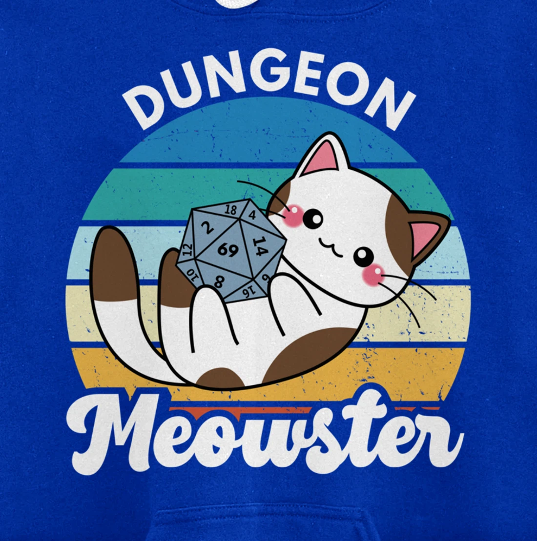 Dungeon Meowster Funny Gamer Cat Funny Board Game RPG Pullover Hoodie