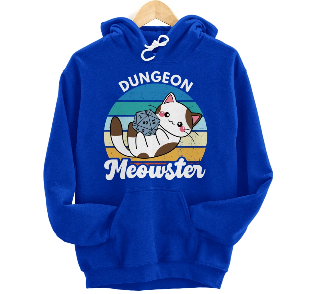 Dungeon Meowster Funny Gamer Cat Funny Board Game RPG Pullover Hoodie