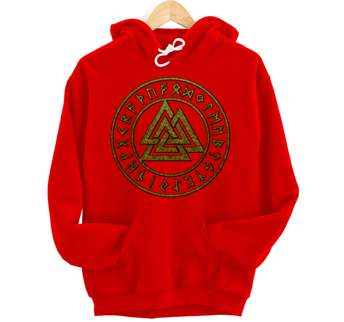 Valknut, Odin, Celtic Knot, Viking, Norse, Nordic Mythology, Pullover Hoodie