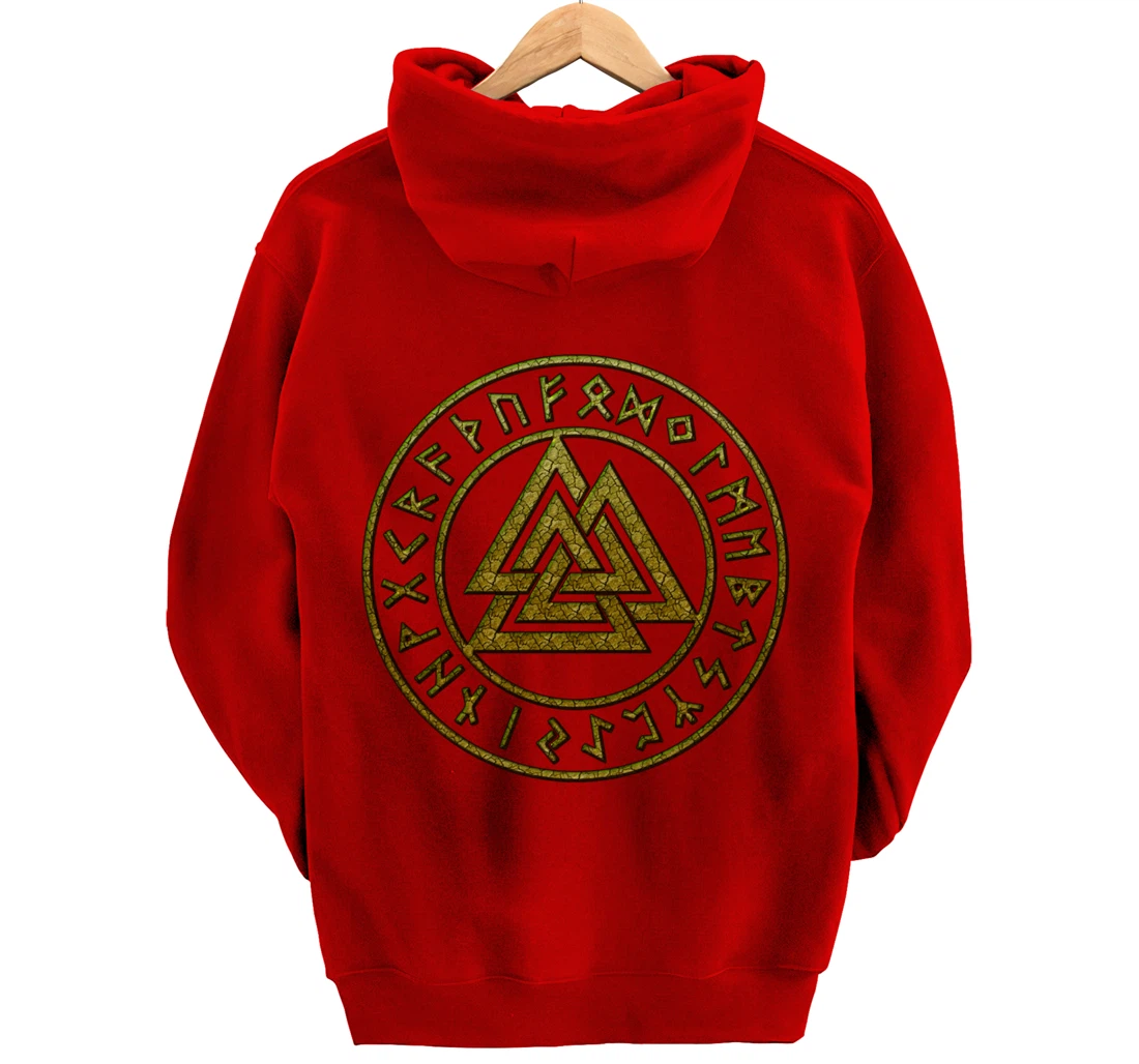 Valknut, Odin, Celtic Knot, Viking, Norse, Nordic Mythology, Pullover Hoodie
