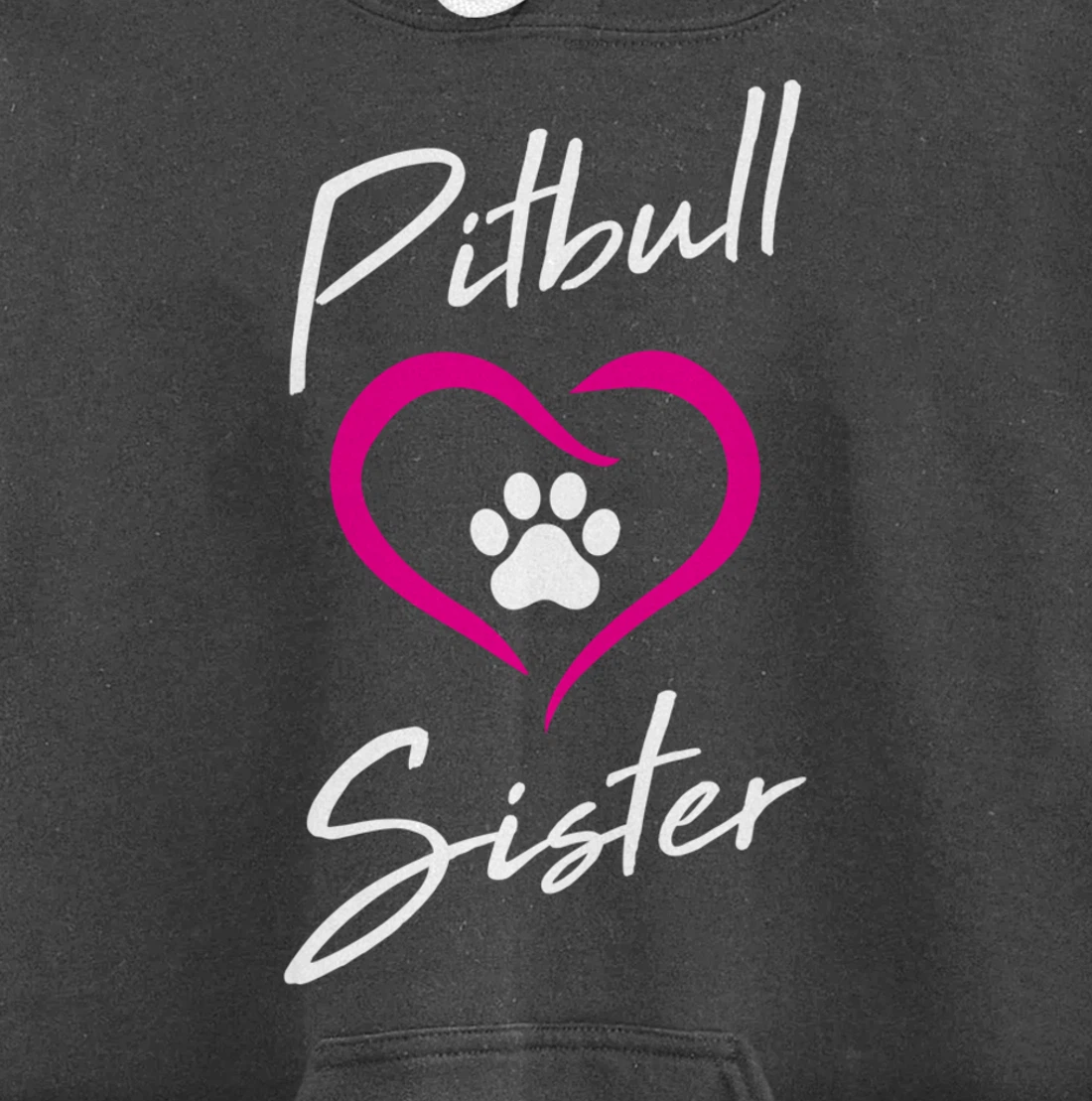 Pitbull Sister Love Dog Paw Print Cool Animal Lover Gifts Pullover Hoodie