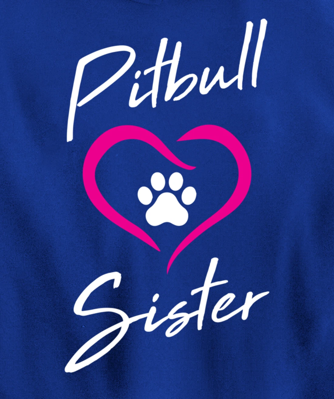 Pitbull Sister Love Dog Paw Print Cool Animal Lover Gifts Pullover Hoodie