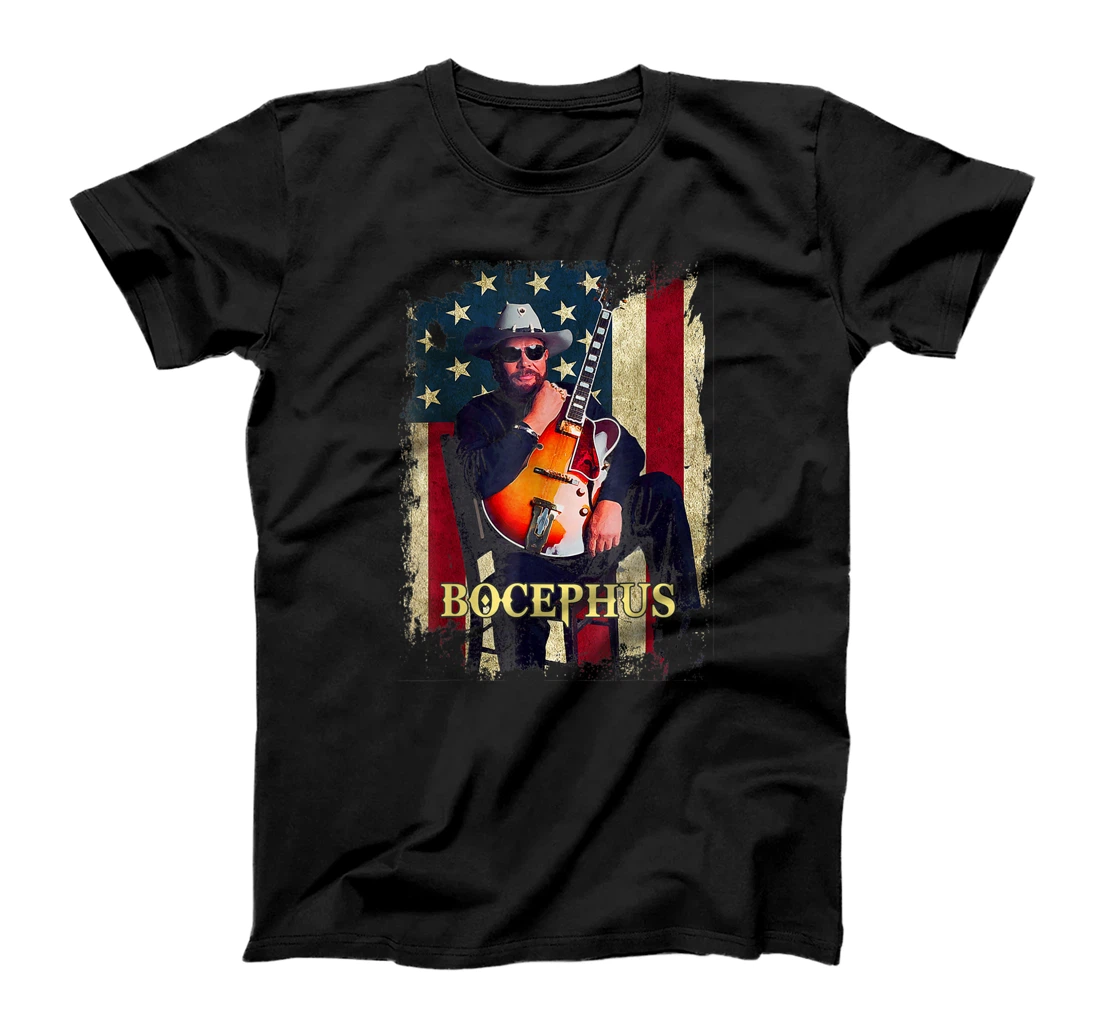 Bocephus Retro Hank Jr Tee Williams Love Music Flag America T-Shirt