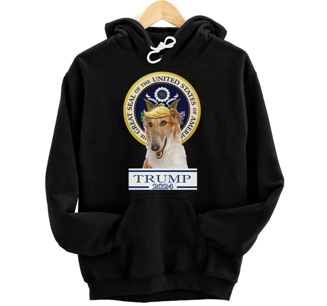 Trump 2024 Borzoi Pullover Hoodie