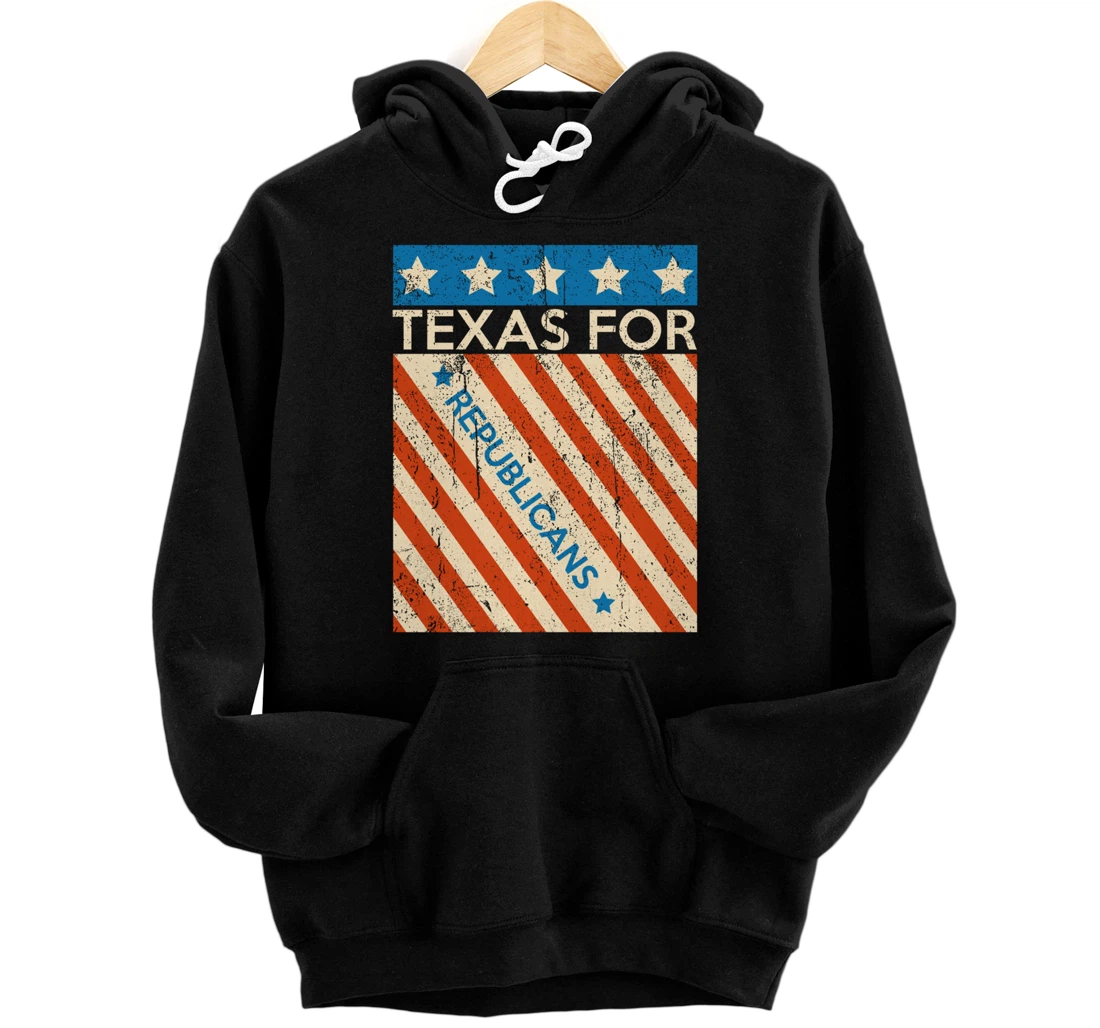 Texas USA Flag Vote For Donald Pro Trump Republican Pullover Hoodie