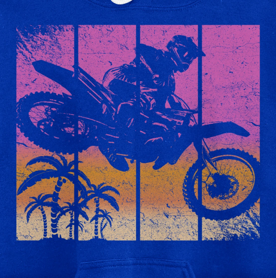 Dirt Bike Motocross Vintage Sunset Racing Retro Styled Gift Pullover Hoodie