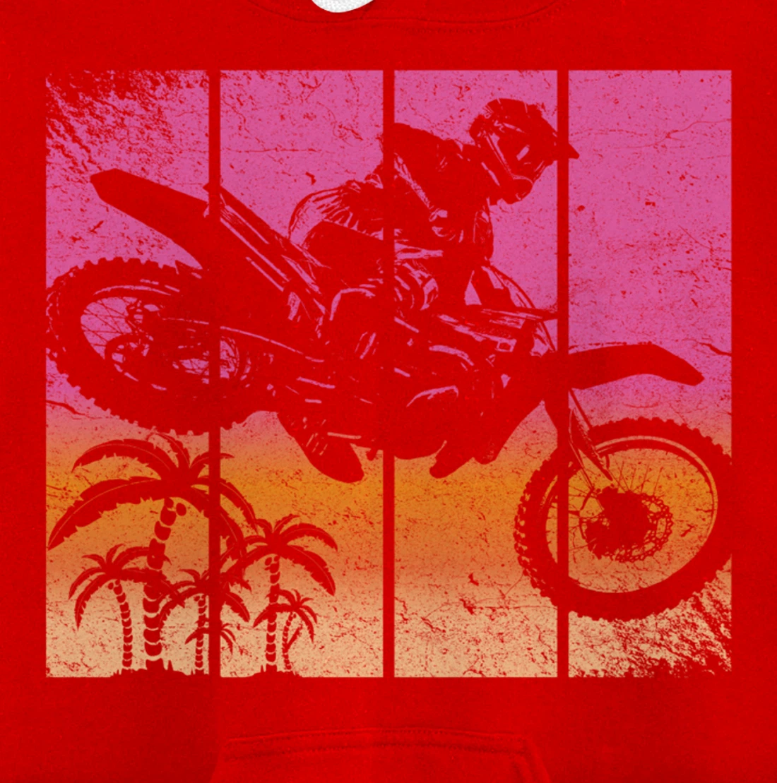 Dirt Bike Motocross Vintage Sunset Racing Retro Styled Gift Pullover Hoodie