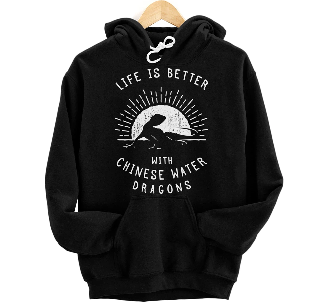 Chinese Water Dragon - Cute Exotic Reptile Pullover Hoodie