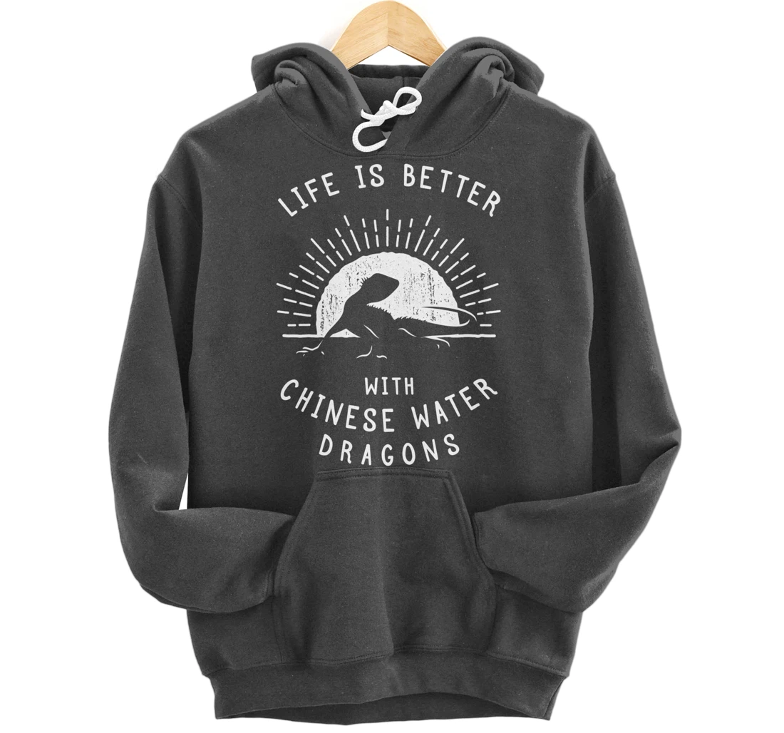 Chinese Water Dragon - Cute Exotic Reptile Pullover Hoodie