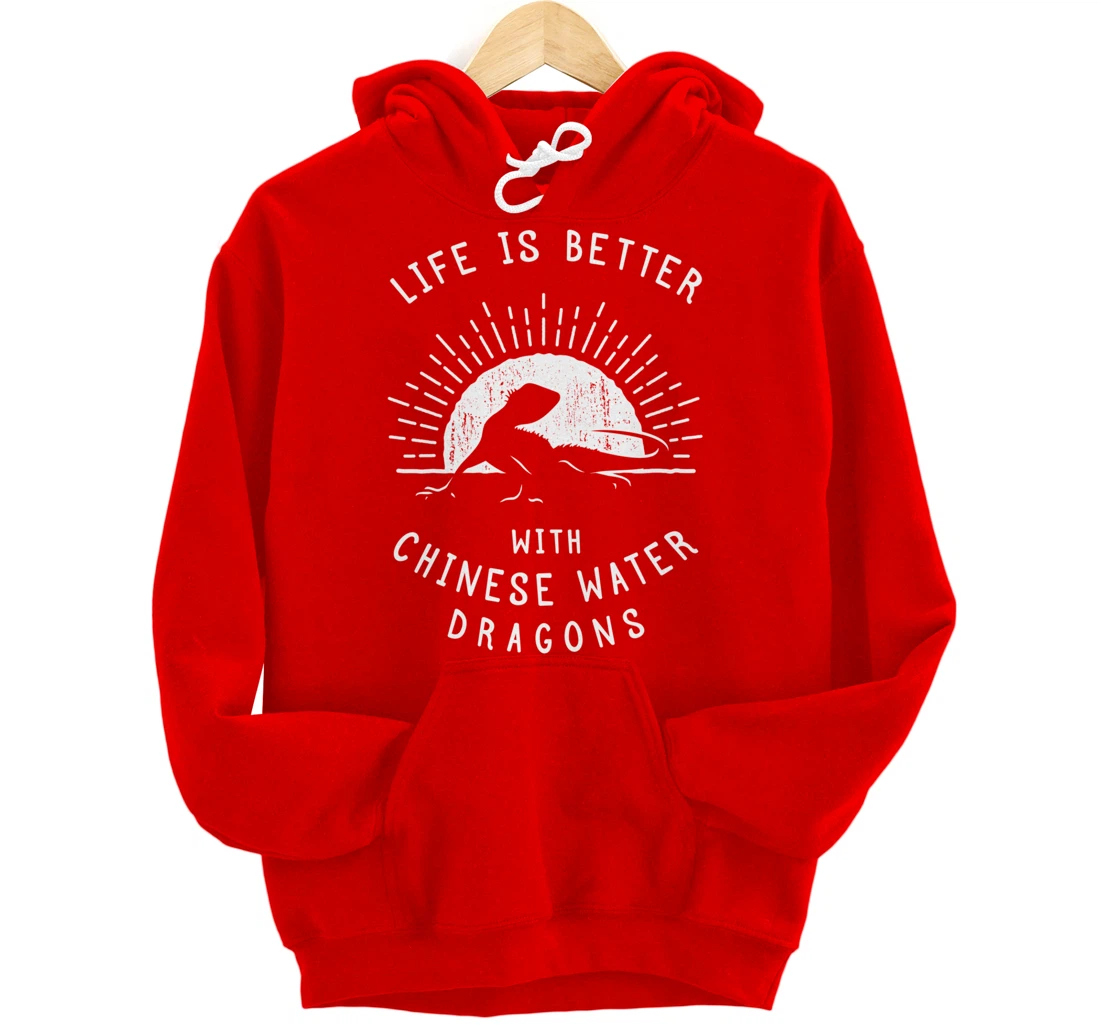 Chinese Water Dragon - Cute Exotic Reptile Pullover Hoodie