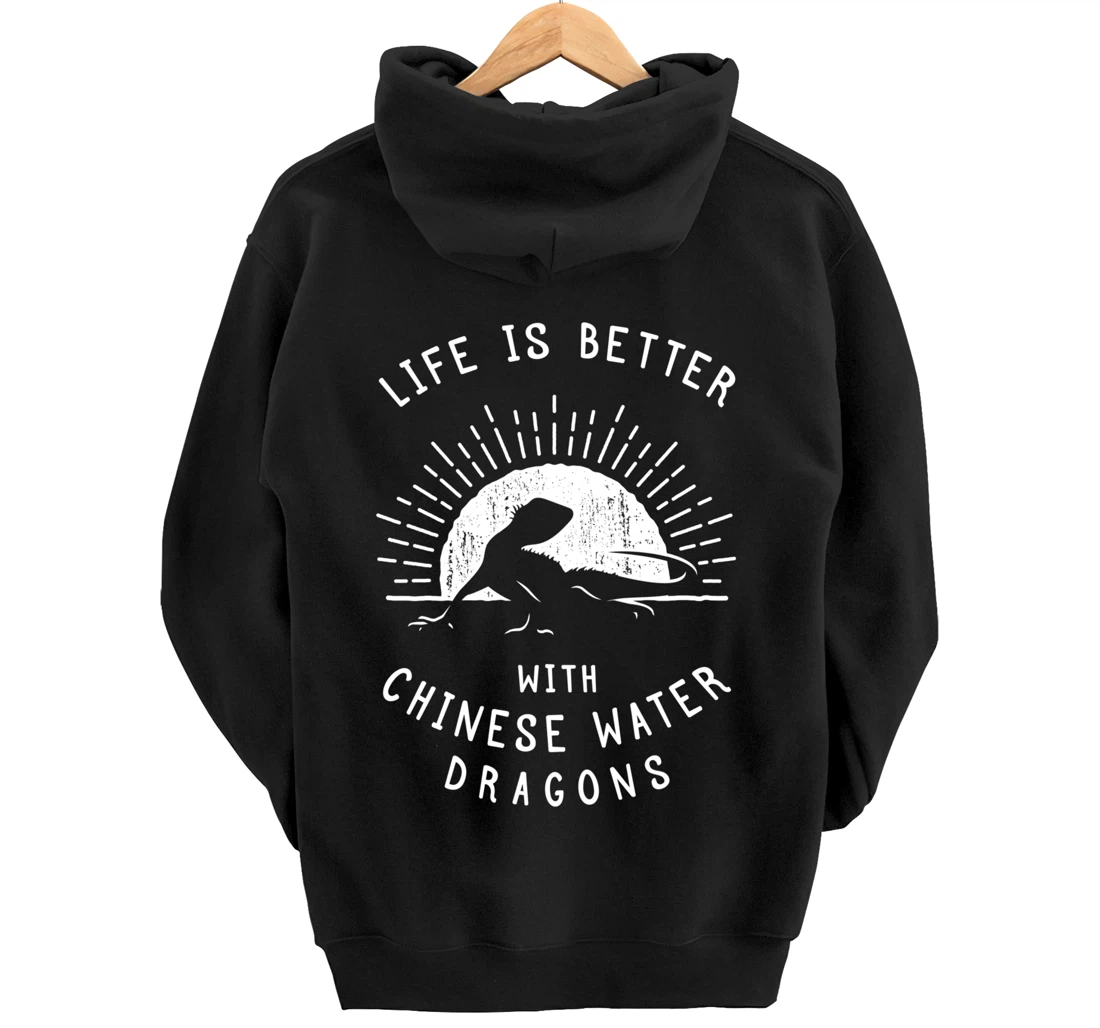 Chinese Water Dragon - Cute Exotic Reptile Pullover Hoodie