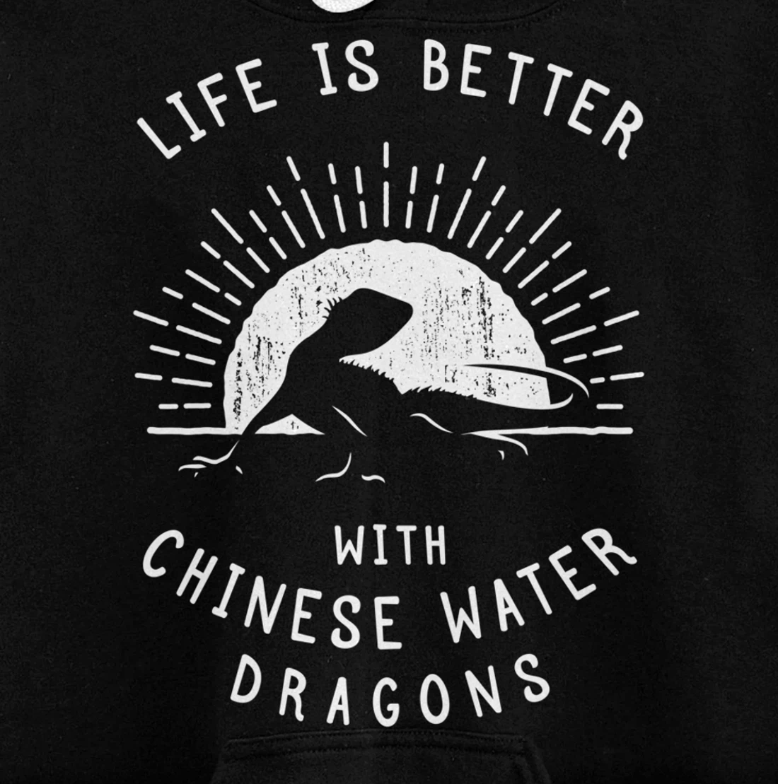 Chinese Water Dragon - Cute Exotic Reptile Pullover Hoodie