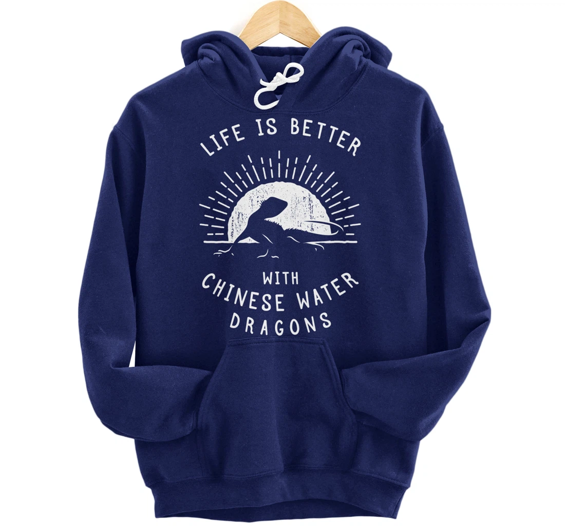 Chinese Water Dragon - Cute Exotic Reptile Pullover Hoodie