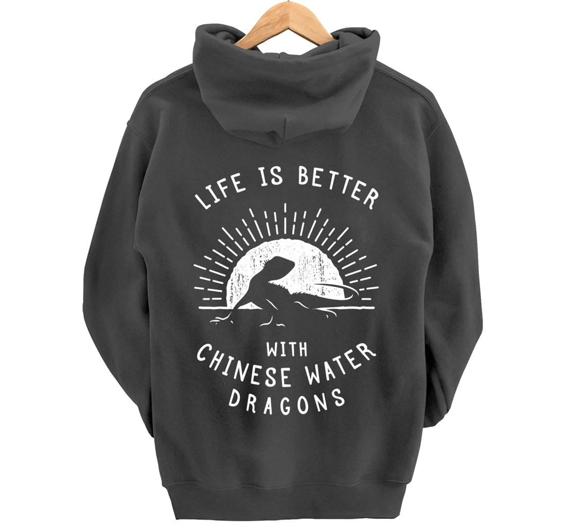 Chinese Water Dragon - Cute Exotic Reptile Pullover Hoodie